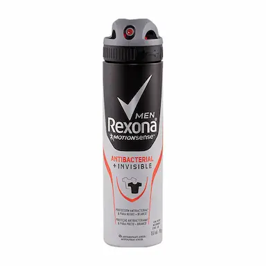 DESODORANTE ANTITRANSPIRANTE AEROSOL REXONA MEN ANTIBACTERIAL + INVISIBLE 150ML