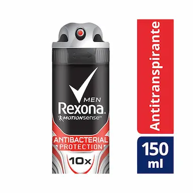 DESODORANTE ANTITRANSPIRANTE AEROSOL REXONA MEN ANTIBACTERIAL PROTECTION 150ML