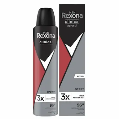 DESODORANTE AEROSOL ANTITRANSPIRANTE REXONA CLINICAL SPORT MASCULINO 150ML