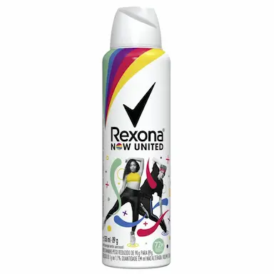 DESODORANTE FEMININO ANTITRANSPIRANTE AEROSOL REXONA NOW UNITED 150ML