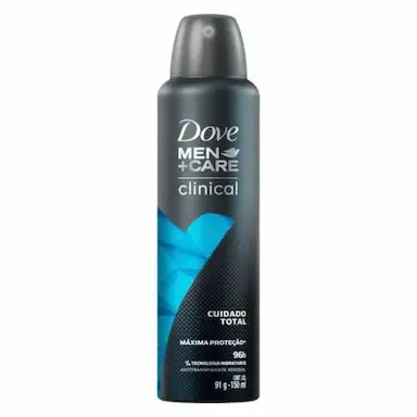 DESODORANTE ANTITRANSPIRANTE AEROSOL DOVE MEN +CARE CLINICAL CUIDADO TOTAL 150ML