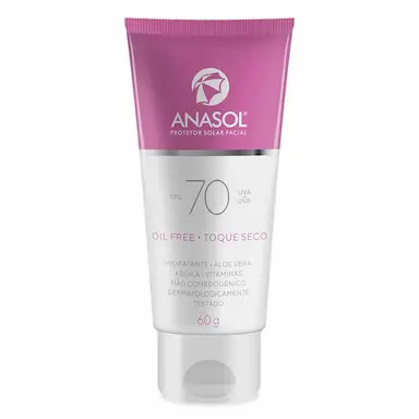 PROTETOR SOLAR FACIAL FPS 70 ANASOL - 60G