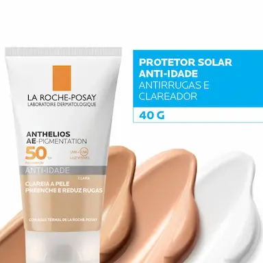 PROTETOR SOLAR ANTI-IDADE CLAREADOR LA ROCHE-POSAY ANTHELIOS AE-PIGMENTATION FPS50  COR CLARA 40G
