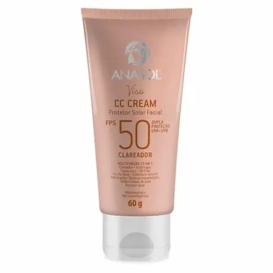 ANASOL CC CREAM PROTETOR SOLAR FPS50 CLAREADOR 60G