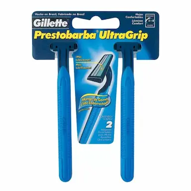 APARELHO DE BARBEAR PRESTOBARBA ULTRA GRIP CABEÇA FIXA  2 UNIDADES