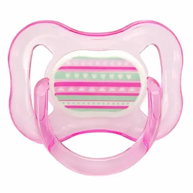 CHUPETA COLOR DECORADA ROSA FASE 1 (0 – 6 MESES) 1 UNIDADE