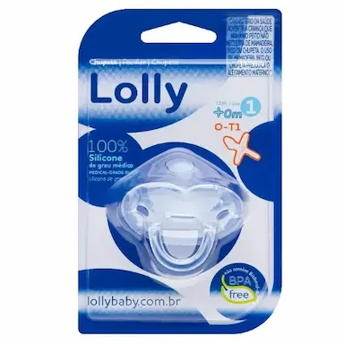 CHUPETA SILICONE LOLLY TRANSPARENTE (0 – 6 ) MESES