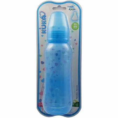 MAMADEIRA KUKA AQUARELA BICO UNIVERSAL (6 + MESES) AZUL 250ML