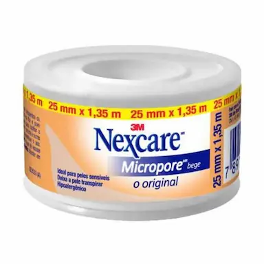 FITA MICROPORE NEXCARE BEGE COM 1 ROLO DE 25MM X 1,35M