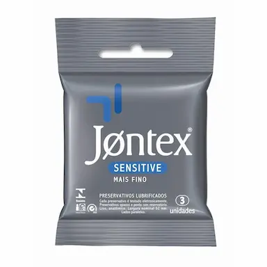 PRESERVATIVO LUBRIFICADO JONTEX SENSITIVE 3 UNIDADES