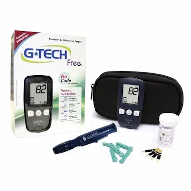 KIT MEDIDOR DE GLICOSE G-TECH FREE COM 10 TIRAS