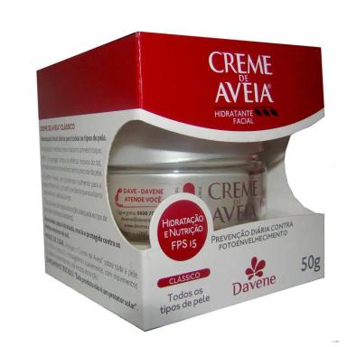 CREME HIDRATANTE FACIAL DAVENE AVEIA CLASSICO PARA TODOS OS TIPOS DE PELE 50G
