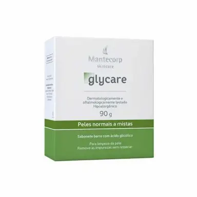 SABONETE FACIAL EM BARRA MANTECORP GLYCARE PELES NORMAIS A MISTAS 90G