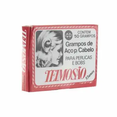 GRAMPOS DE CABELO TEIMOSÃO PRETO TAMANHO 7 - 50 UNIDADES