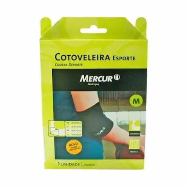 COTOVELEIRA ELASTICA MERCUR M PRETA