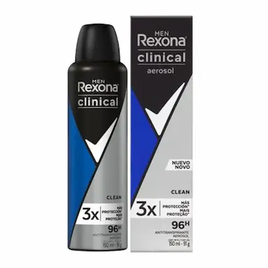 ANTITRANSPIRANTE AEROSOL REXONA MEN CLINICAL CLEAN 150ML
