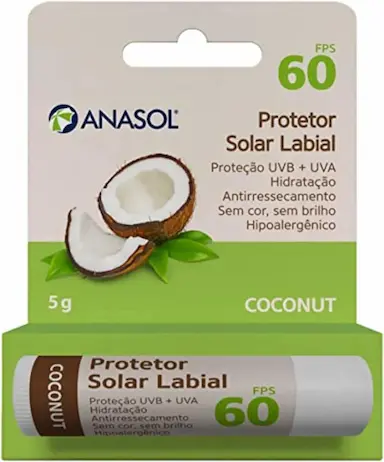ANASOL PROTETOR LABIAL FPS 60 COCONUT - 5 G