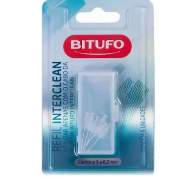 REFIL PARA ESCOVA INTERDENTAL BITUFO INTERCLEAN CÔNICO 6 UNIDADES