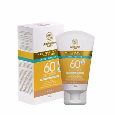 PROTETOR FACIAL GEL CREME COR 02 - AUSTRALIAN GOLD FPS60 40G