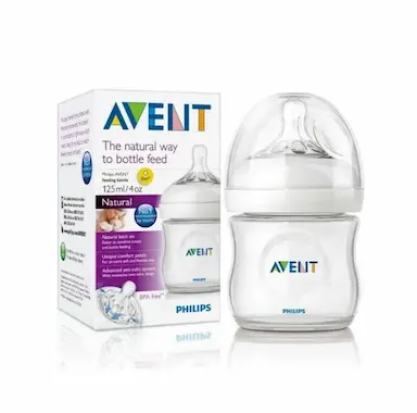 MAMADEIRA PHILIPS AVENT TRANSPARENTE 125 ML PÉTALA