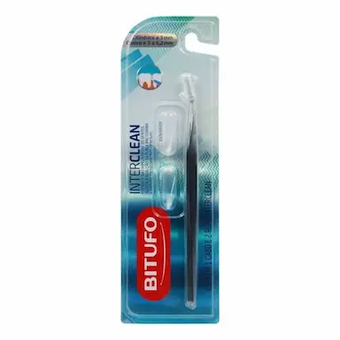 ESCOVA BITUFO INTERDENTAL INTERCLEAN CILÍNDRICO 3MM E CÔNICO 3 A 6,2MM - 2 REFIS