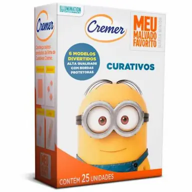 CURATIVO INFANTIL CREMER MINIONS FLEXÍVEL 25 UNIDADES