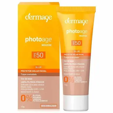 DERMAGE PHOTOAGE MOUSSE BLUR FPS 50 BASE MÉDIO 45G - xpto