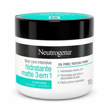 CREME FACIAL NEUTROGENA FACE CARE INTENSIVE HIDRATANTE MATTE 3 EM 1 - 100G