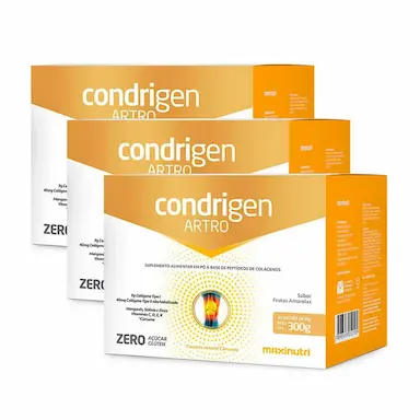 KIT 3 CONDRIGEN ARTRO COLáGENO TIPO 1 E 2 FRUTAS AMARELAS