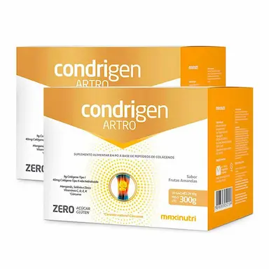 KIT 2 CONDRIGEN ARTRO COLáGENO TIPO I E II FRUTAS AMARELAS