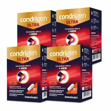 KIT 4 CONDRIGEN ULTRA COLáGENO TIPO 2 MDK UCII 30 CáPSULAS