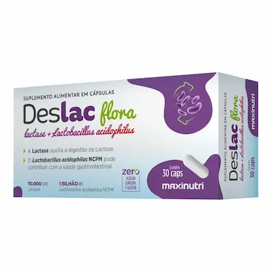 DESLAC FLORA LACTASE + LACTOBACILLUS ACIDOPHILUS 30 CáPSULAS