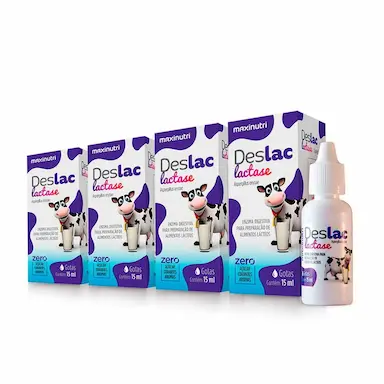 KIT 04 DESLAC LACTASE GOTAS 15ML MAXINUTRI