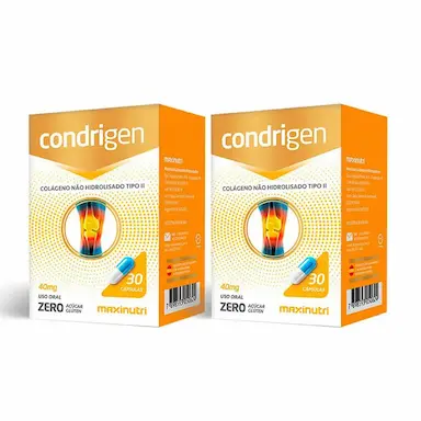 KIT 02 CONDRIGEN COLáGENO TIPO II COM 30 CAPSULAS MAXINUTRI