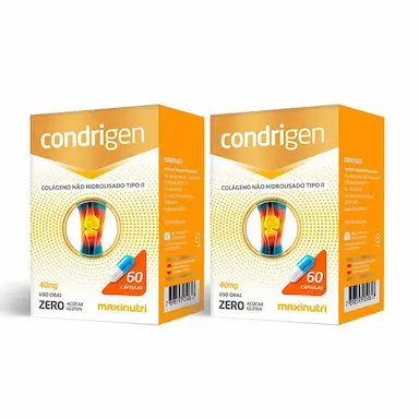 KIT 02 CONDRIGEN COLáGENO TIPO 2 COM 60 CAPSULAS MAXINUTRI