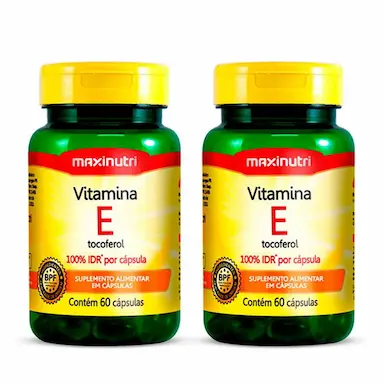 KIT 02 VITAMINA E 100% IDR 60 CAPSULAS MAXINUTRI