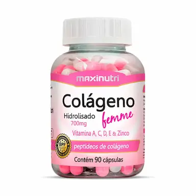 COLáGENO FEMME VITAMINAS A-C-D-E ZINCO 90 CáPSULAS MAXINUTRI