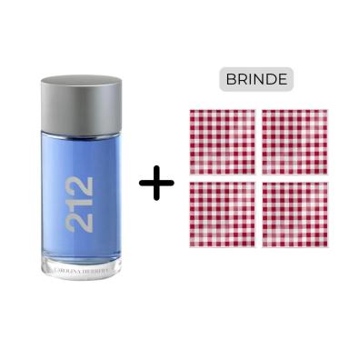 PERFUME CAROLINA HERRERA 212 MASC 200ML+ BRINDE PORTA COPOS