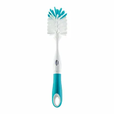 ESCOVA DE MAMADEIRA COM LIMPADOR DE BICO COR AZUL - BUBA