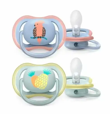 CHUPETA ULTRA AIR DUPLA DECORADA ABACAXI/ARARA  0-6 M