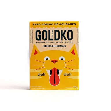 CHOCOLATE BRANCO ZERO ADIçãO DE AçúCARES LíNGUA DE GATO SG DELI GOLDKO 70G