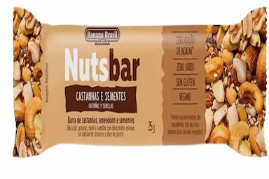 NUTSBAR CASTANHA E SEMENTES SG VEG SA BANANA BRASIL 25G