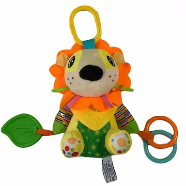 MORDEDOR LEAO SENSORIAL ATIVIDADES COM BABADOR 28CM LOVE