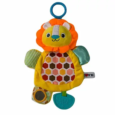 MORDEDOR LEAO SENSORIAL COM ATIVIDADES 35CM LOVE