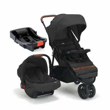 CARRINHO COM BEBê CONFORTO TRAVEL SYSTEM BREEZE TRIO PRETO INFANTI