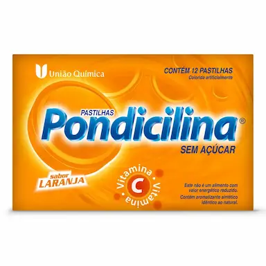 Pastilhas Pondicilina Laranja Vitamina C - 12 pastilhas