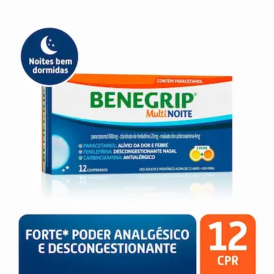 Benegrip Multi Noite 12 comprimidos