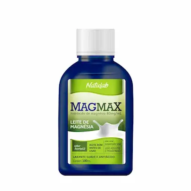 Leite de Magnésia Magmax Sabor Hortelã Frasco 100ml