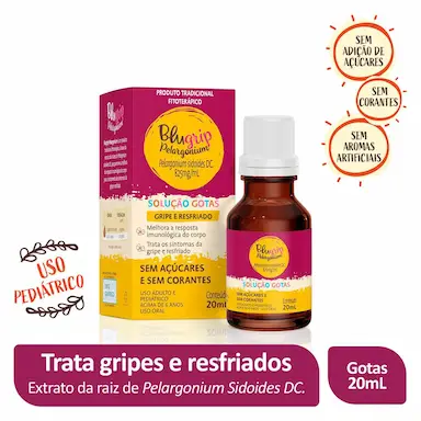 Blugrip Pelargonium Sidoides DC. 825mg/ml Solução Gotas 20ml