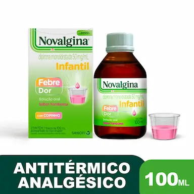 Novalgina Solução Oral Analgésico e Antitérmico Infantil 100ml + Copo Dosador